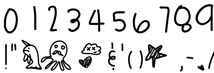 TurtleWishes Font OTHER CHARS