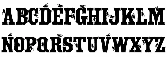 Tuscan Flies Font Litere mari