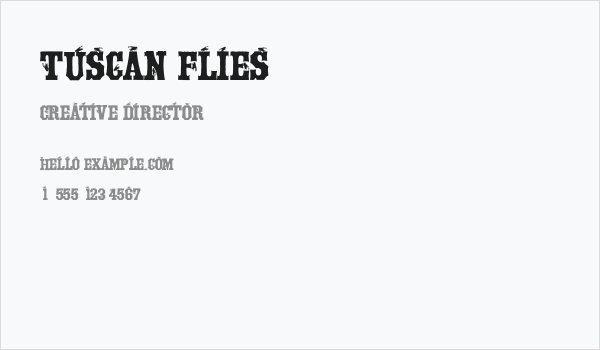 Tuscan Flies Business Card