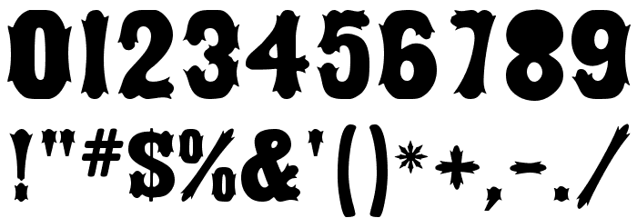 Tuscan MF Narrow Font OTHER CHARS