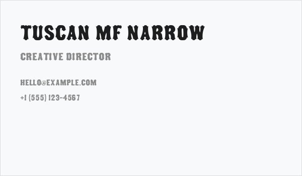 Tuscan MF Narrow Business Card