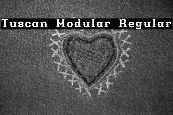 Tuscan Modular Regular Font examples