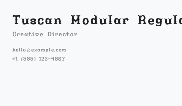 Tuscan Modular Regular Business Card