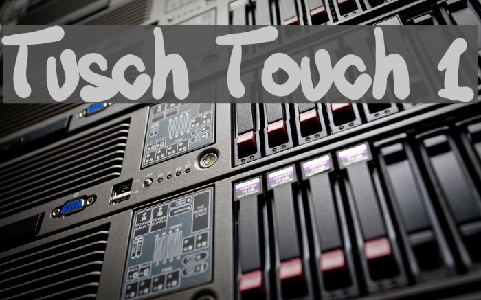 Tusch Touch 1 Font examples