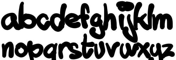 Tusch Touch 1 Font LOWERCASE