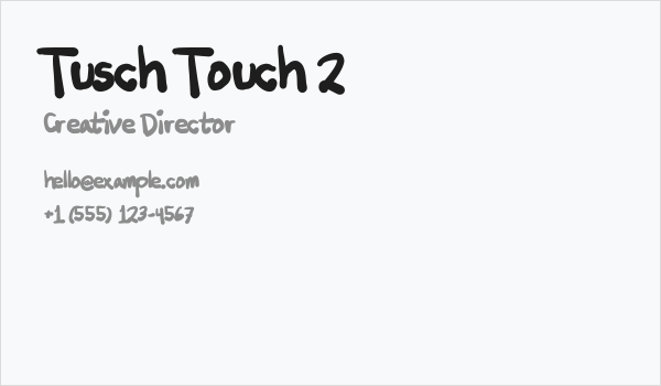 Tusch Touch 2 Business Card