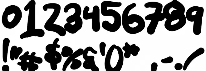 Tusch Touch 3 Font OTHER CHARS
