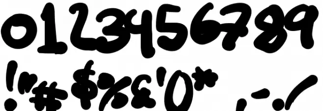 Tusch Touch 4 Font OTHER CHARS