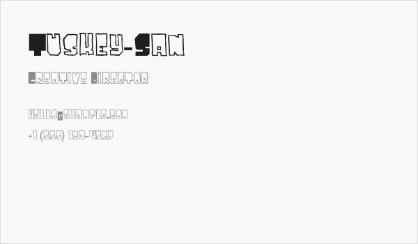 Tuskey-San Business Card
