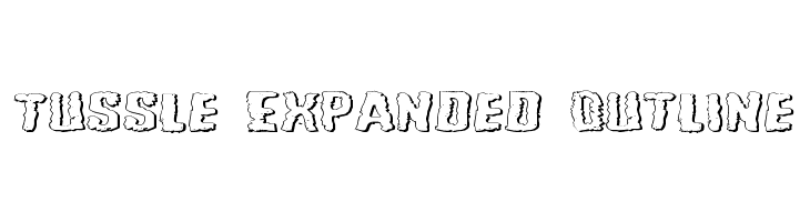 Tussle Expanded Outline  Free Fonts Download