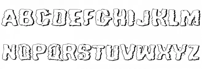 Tussle Expanded Outline خط أحرف كبيرة