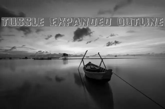 Tussle Expanded Outline フォント examples