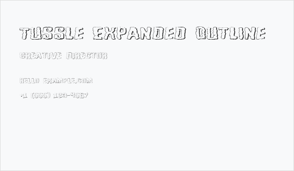 Tussle Expanded Outline Business Card