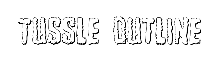 Tussle Outline Font