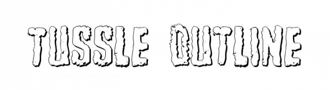 Tussle Outline  font caratteri gratis