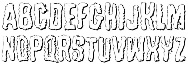 Tussle Outline フォント 大文字