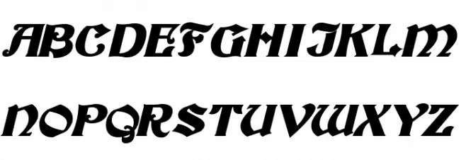 Tutbury Bold Italic フォント 大文字