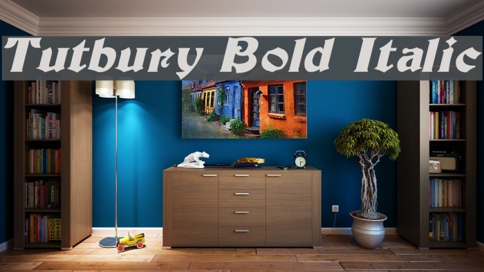 Tutbury Bold Italic Example 1