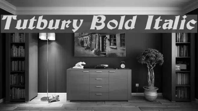 Tutbury Bold Italic Font examples