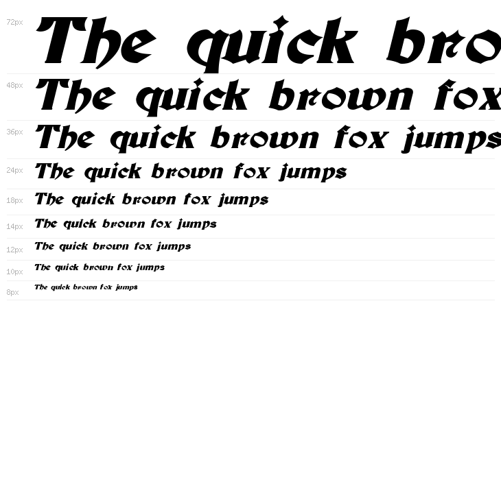 Tutbury Bold Italic Waterfall