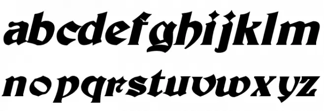Tutbury Bold Italic Fuentes MINÚSCULAS