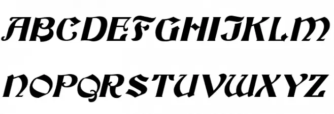 Tutbury Italic Шрифта ВЕРХНИЙ