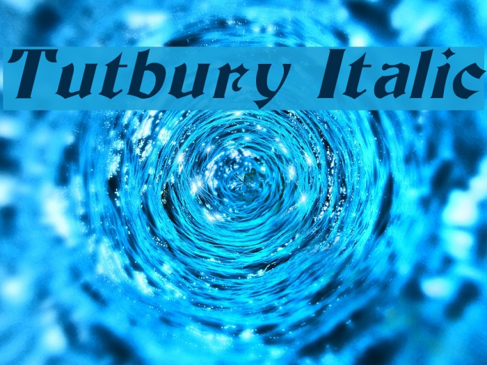 Tutbury Italic Font examples