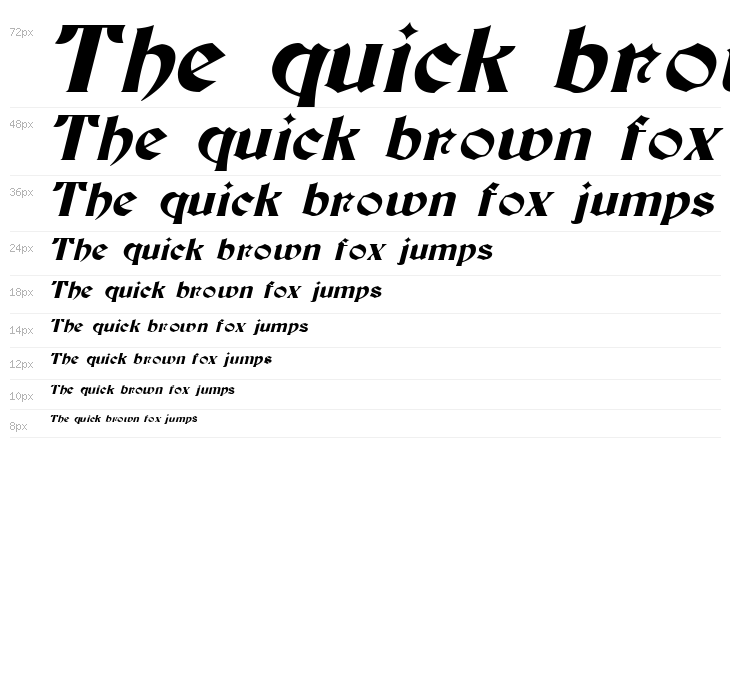 Tutbury Italic Waterfall