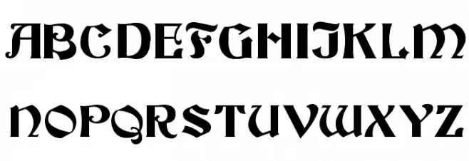 Tutbury Шрифта ВЕРХНИЙ
