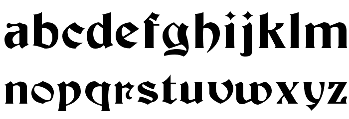 Tutbury Font LOWERCASE
