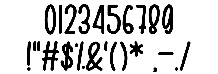 Tuti Cuties Regular Font OTHER CHARS