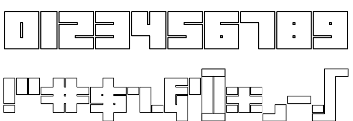 Tutor Outline Font OTHER CHARS