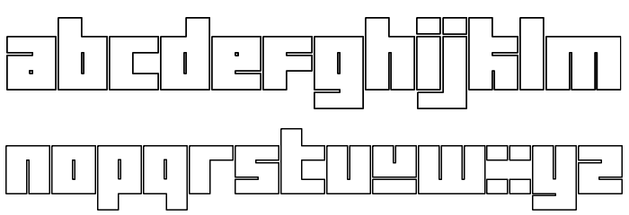 Tutor Outline Font LOWERCASE