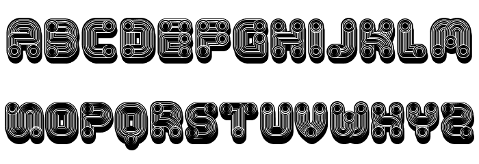 Tuyaux Dark Regular Font Alte caractere