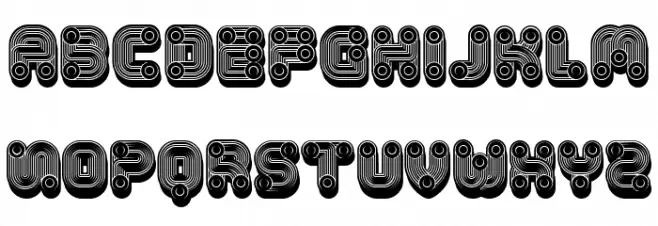 Tuyaux Extravagant Light Regular Font Alte caractere