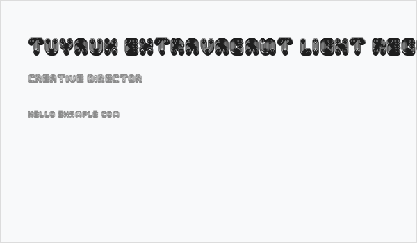 Tuyaux Extravagant Light Regular Business Card