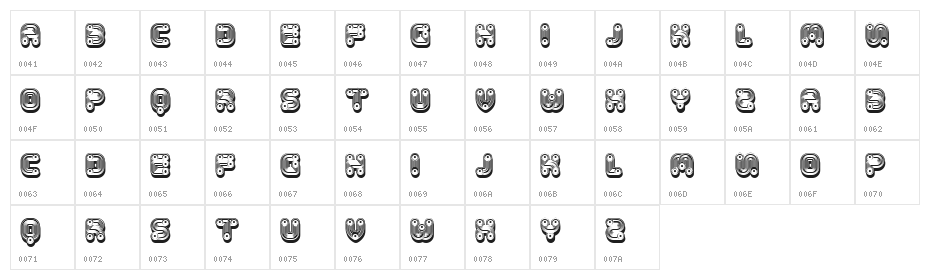 Tuyaux Light Regular Character Map