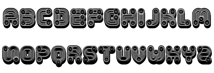 Tuyaux Rustique Regular Font Alte caractere