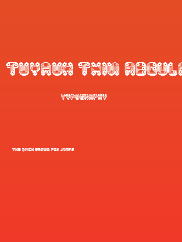 Tuyaux Thin Regular Poster