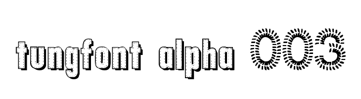 tungfont alpha 003 Font