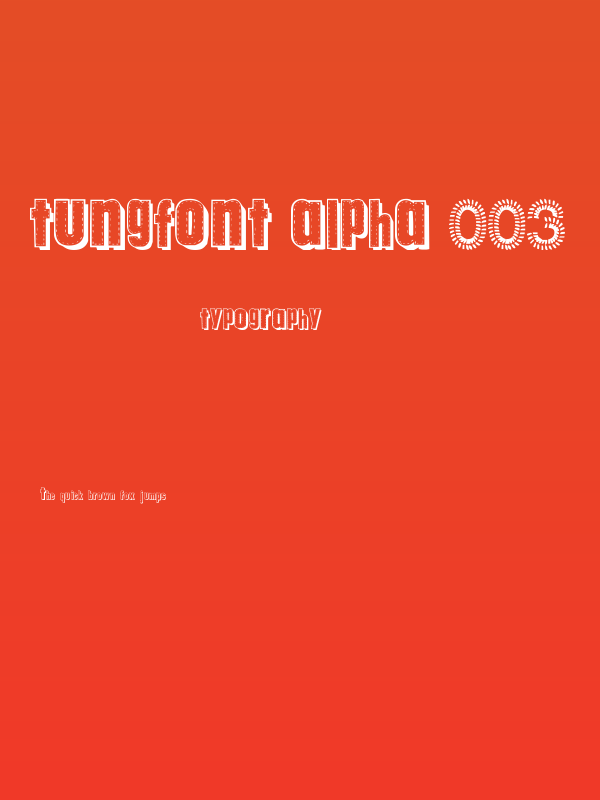 tungfont alpha 003 Poster