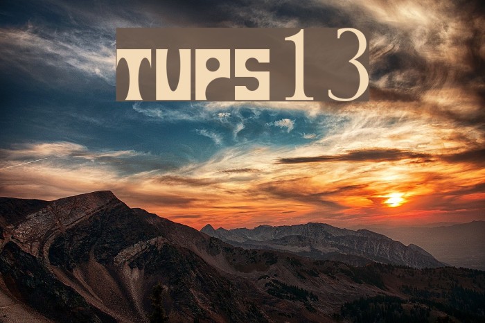 tups13 Font examples