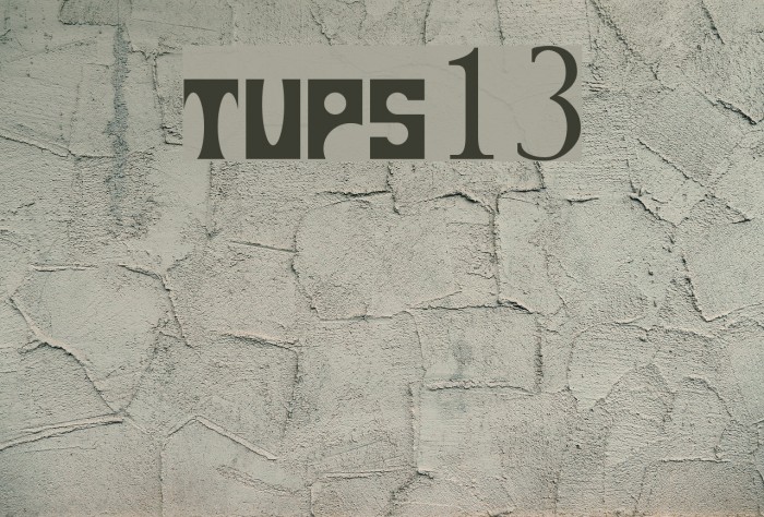 tups13 Font examples