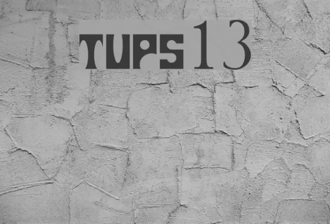 tups13 Font examples