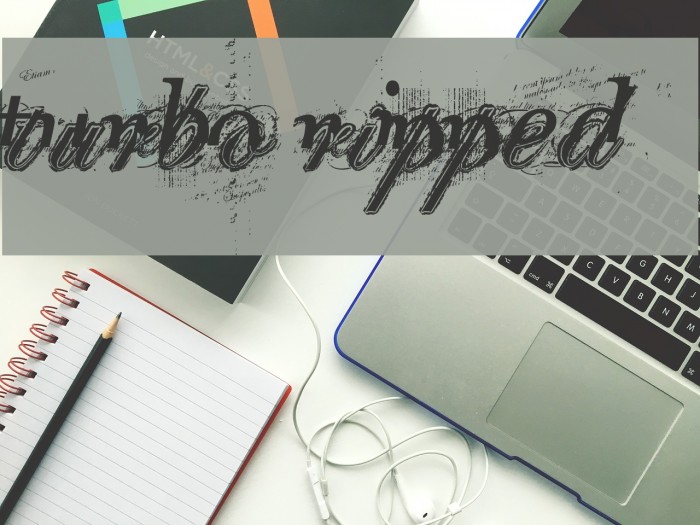 turbo ripped Font examples