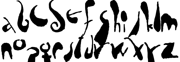 tusch Font LOWERCASE