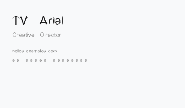 TV Arial Business Card