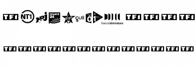 TV FRANCE Schriftart Groß