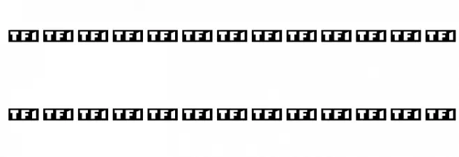 TV FRANCE Caratteri MINUSCOLO