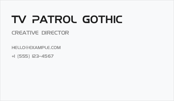 TV Patrol Gothic Business Card